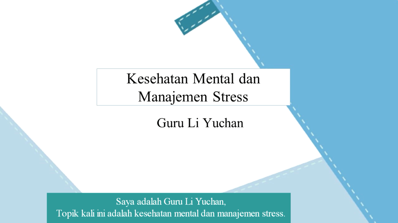 心理健康與壓力調適-印尼文版